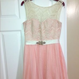 Pink & Cream Prom Dress